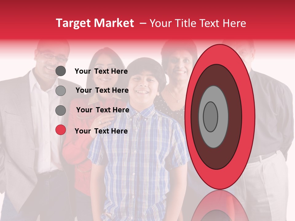 An Extended Indian Family All Pose Together In A Fun Setting PowerPoint Template