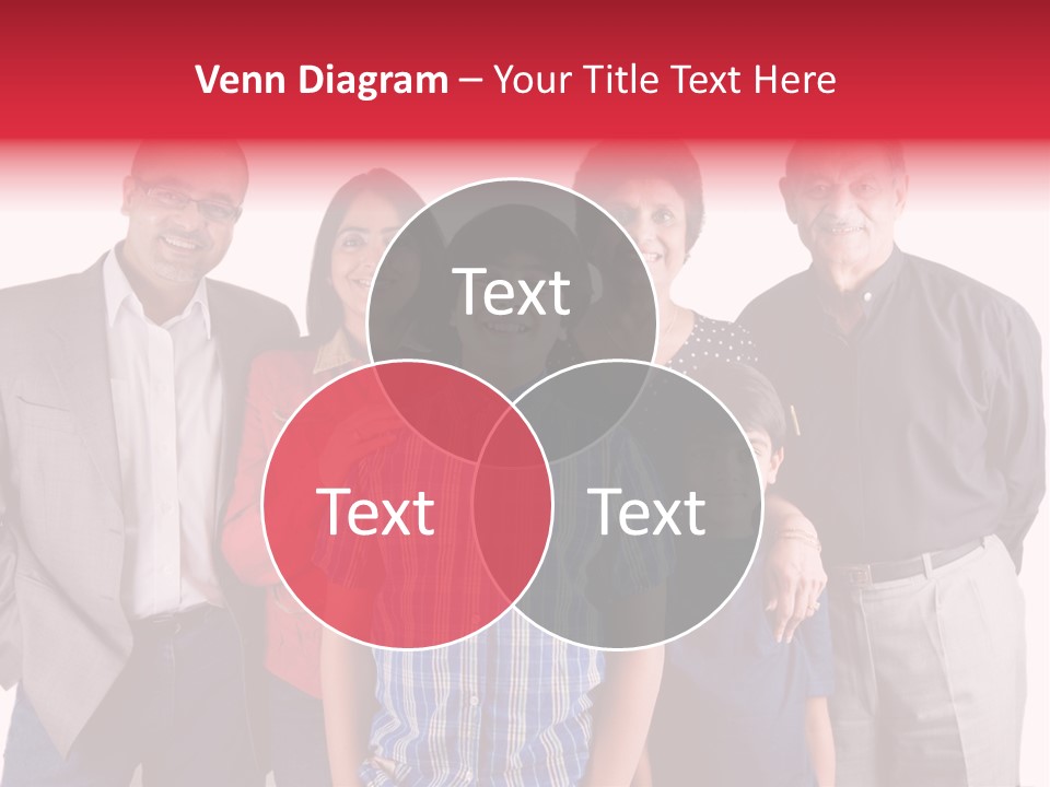 An Extended Indian Family All Pose Together In A Fun Setting PowerPoint Template