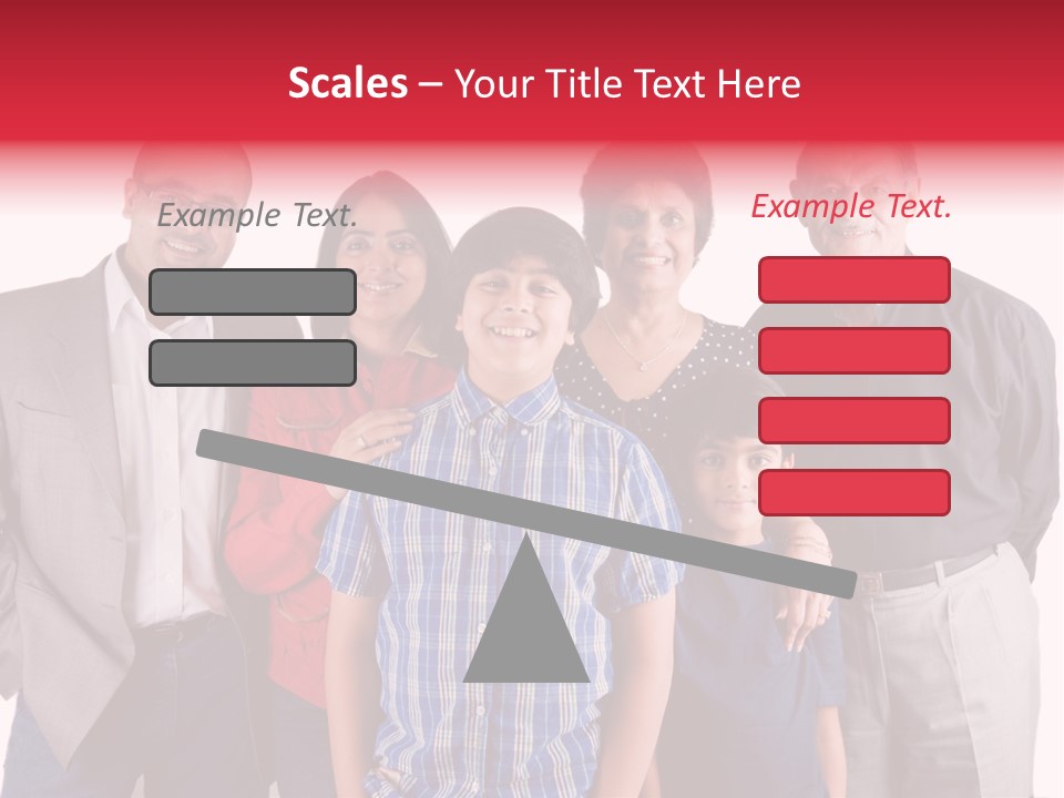 An Extended Indian Family All Pose Together In A Fun Setting PowerPoint Template