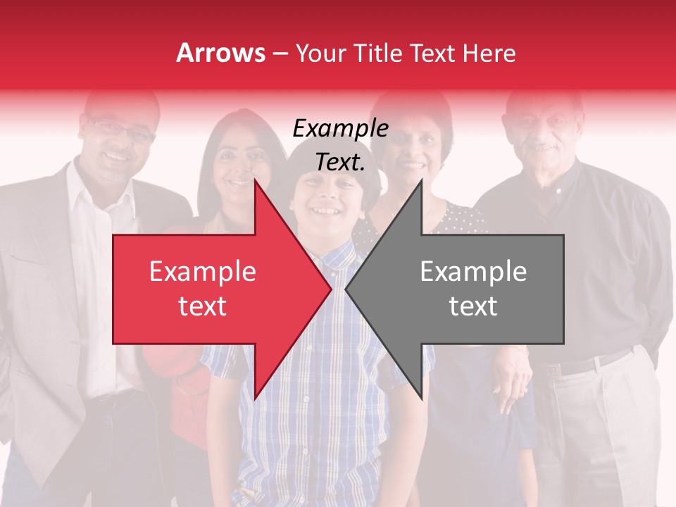 An Extended Indian Family All Pose Together In A Fun Setting PowerPoint Template