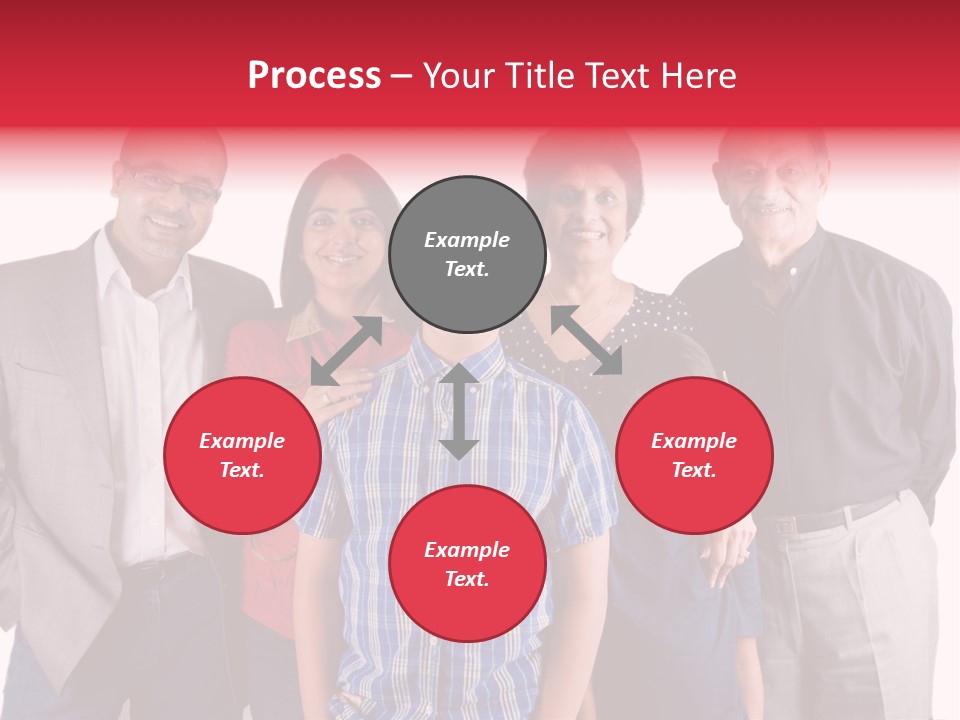 An Extended Indian Family All Pose Together In A Fun Setting PowerPoint Template