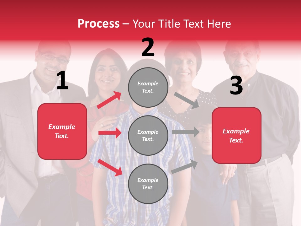 An Extended Indian Family All Pose Together In A Fun Setting PowerPoint Template