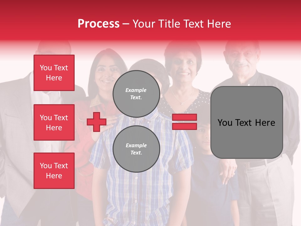 An Extended Indian Family All Pose Together In A Fun Setting PowerPoint Template