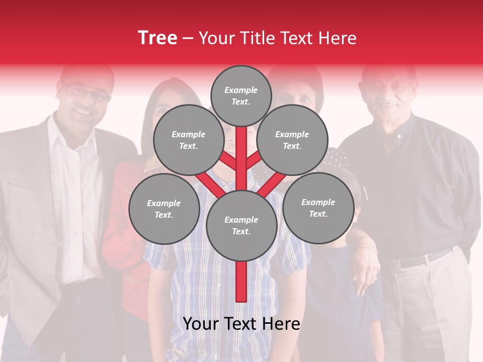 An Extended Indian Family All Pose Together In A Fun Setting PowerPoint Template