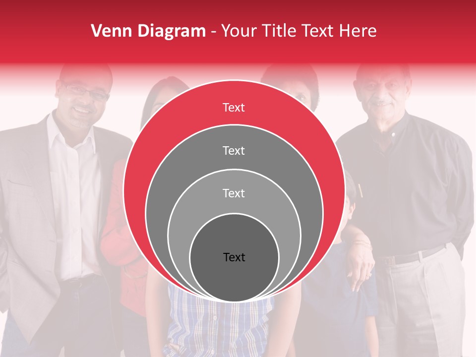 An Extended Indian Family All Pose Together In A Fun Setting PowerPoint Template