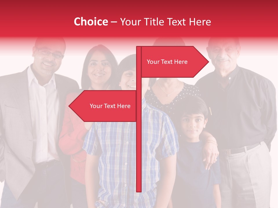 An Extended Indian Family All Pose Together In A Fun Setting PowerPoint Template