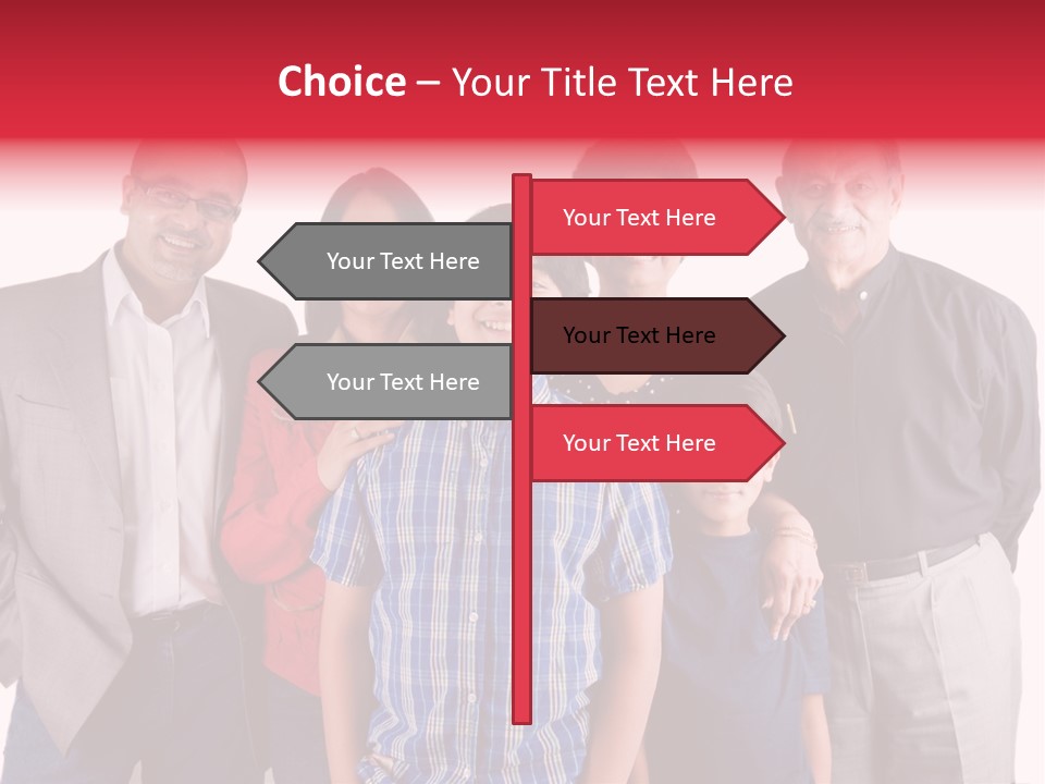 An Extended Indian Family All Pose Together In A Fun Setting PowerPoint Template