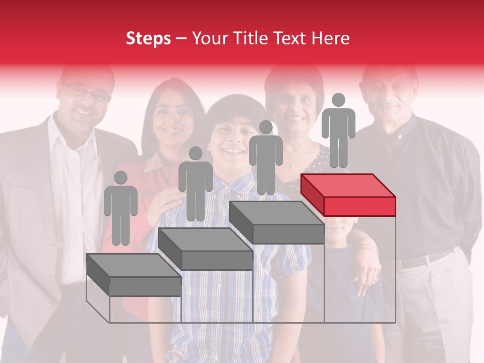 An Extended Indian Family All Pose Together In A Fun Setting PowerPoint Template