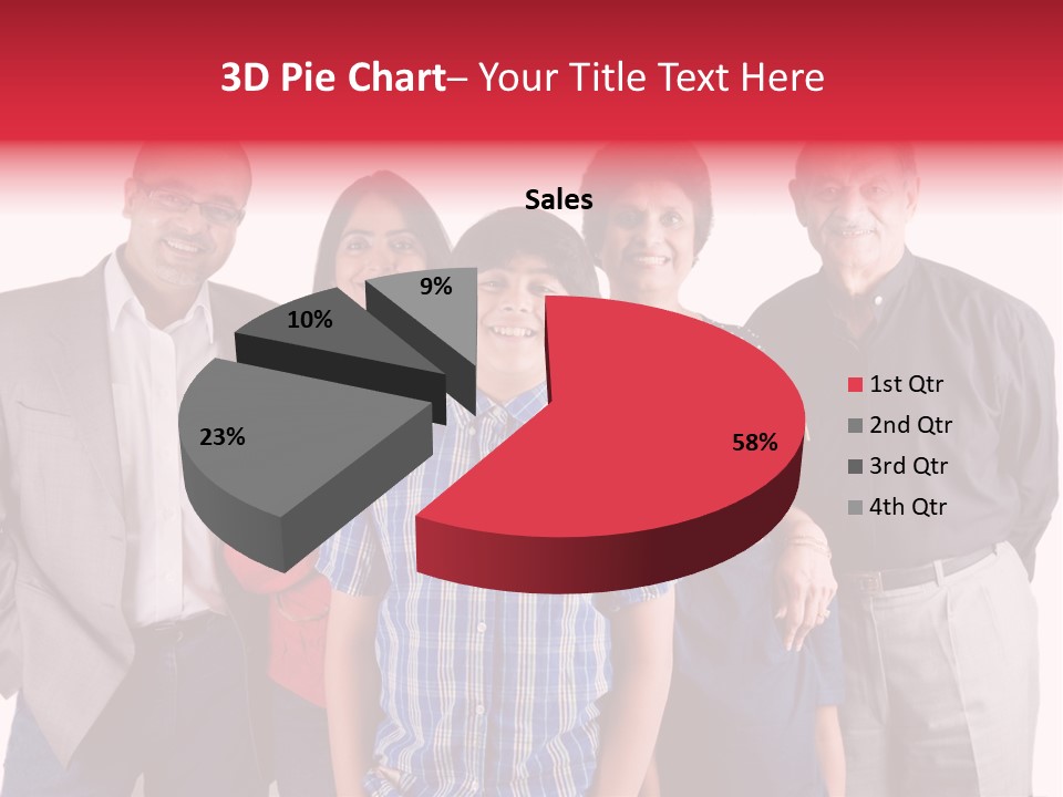 An Extended Indian Family All Pose Together In A Fun Setting PowerPoint Template