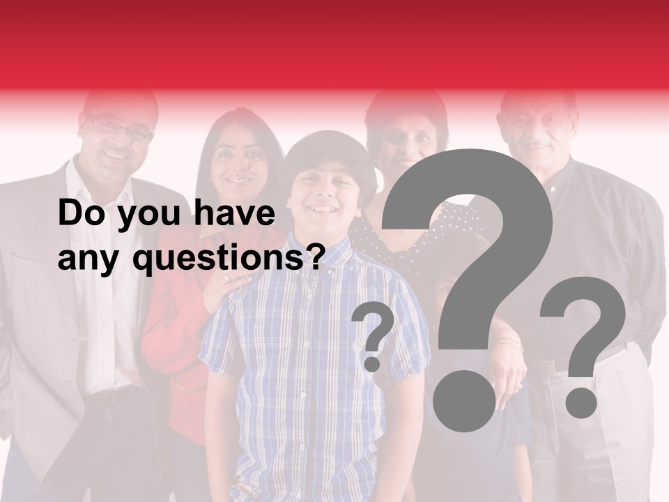 An Extended Indian Family All Pose Together In A Fun Setting PowerPoint Template