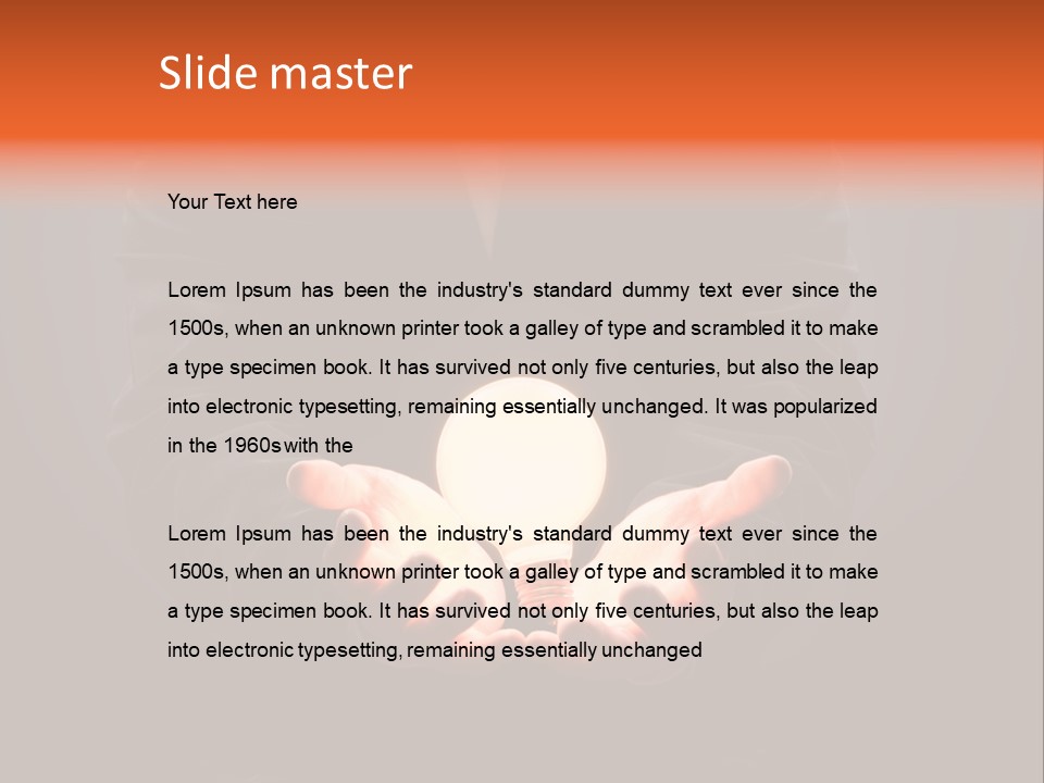 A Man Pointing To The Illuminated Bulb PowerPoint Template