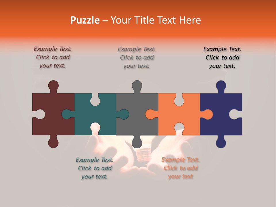 A Man Pointing To The Illuminated Bulb PowerPoint Template