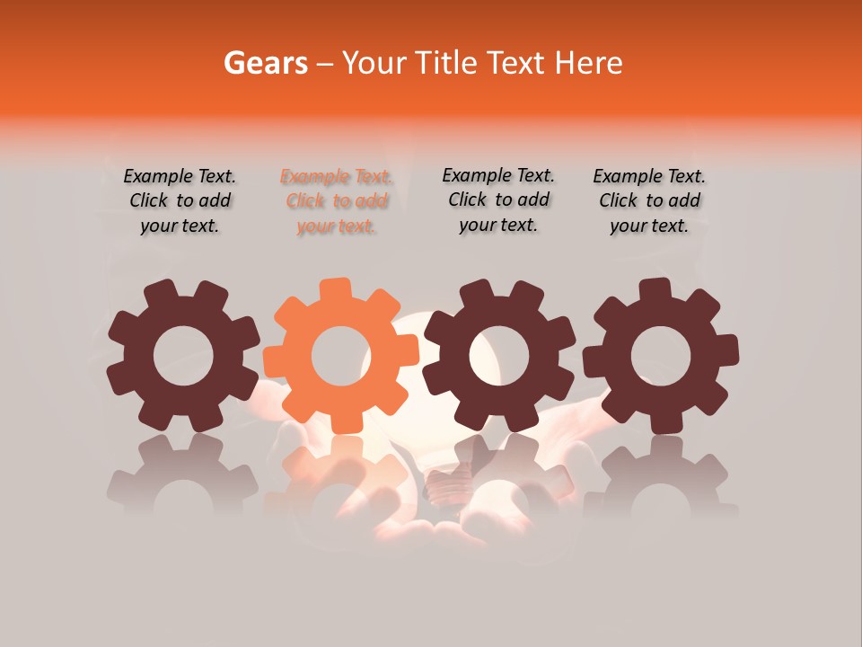 A Man Pointing To The Illuminated Bulb PowerPoint Template