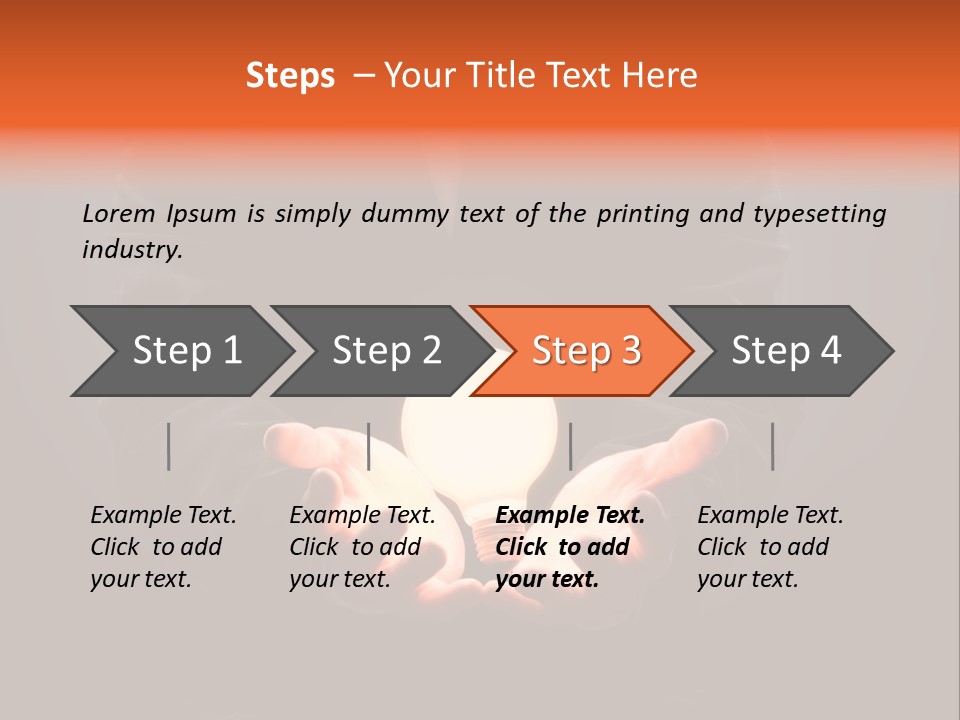 A Man Pointing To The Illuminated Bulb PowerPoint Template