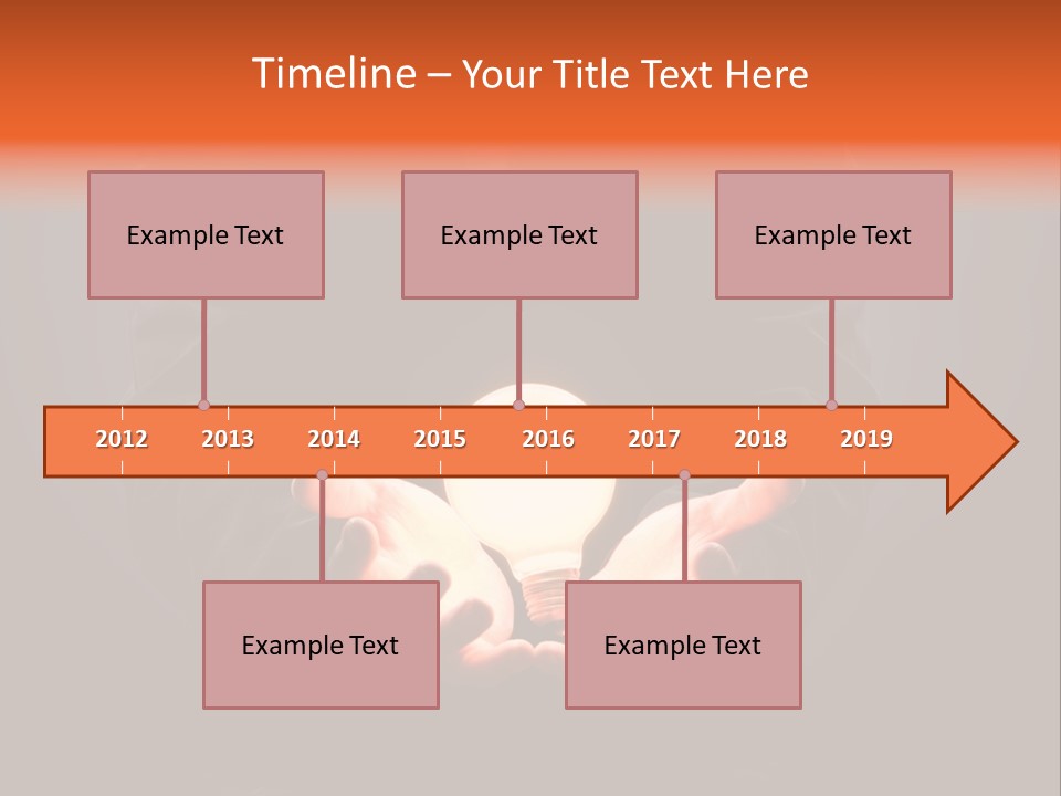 A Man Pointing To The Illuminated Bulb PowerPoint Template