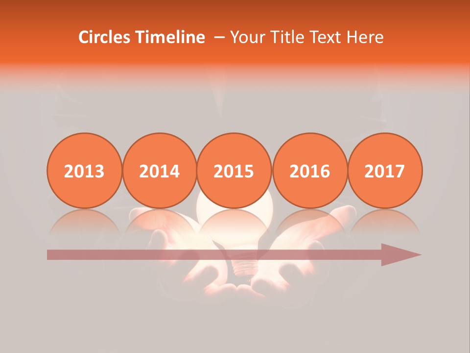 A Man Pointing To The Illuminated Bulb PowerPoint Template