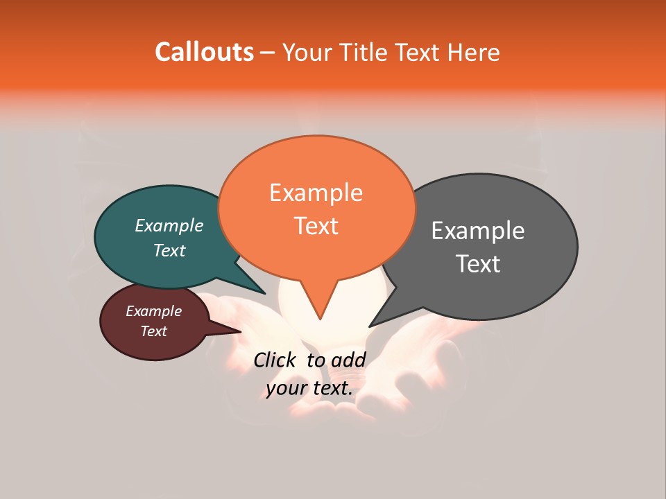 A Man Pointing To The Illuminated Bulb PowerPoint Template