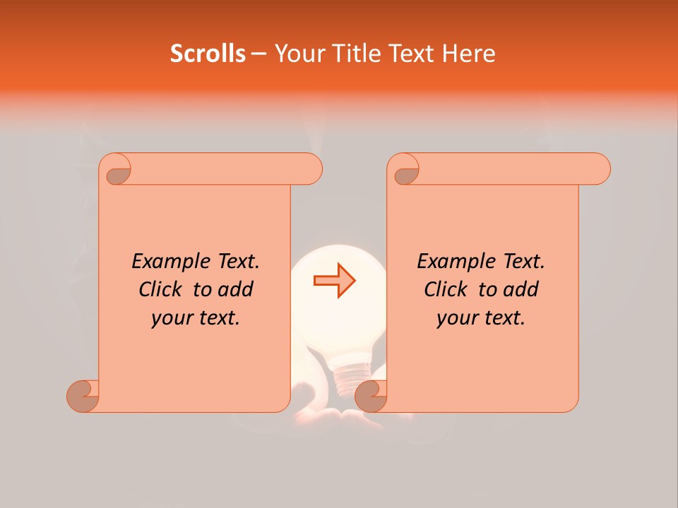 A Man Pointing To The Illuminated Bulb PowerPoint Template