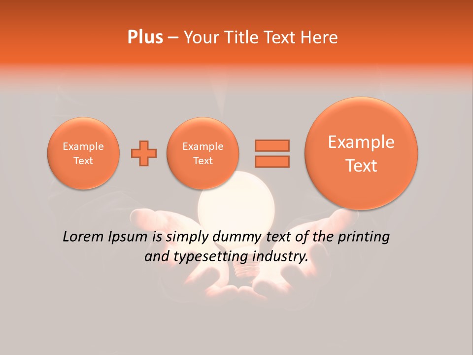 A Man Pointing To The Illuminated Bulb PowerPoint Template