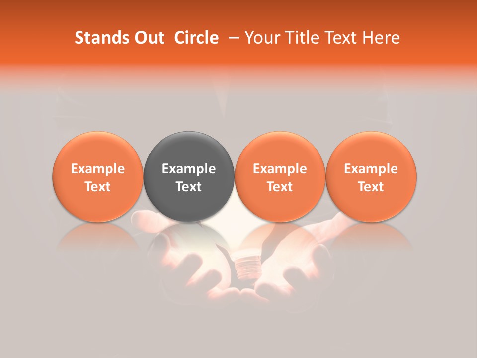 A Man Pointing To The Illuminated Bulb PowerPoint Template