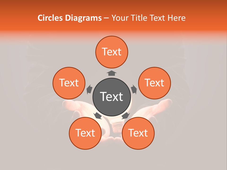 A Man Pointing To The Illuminated Bulb PowerPoint Template