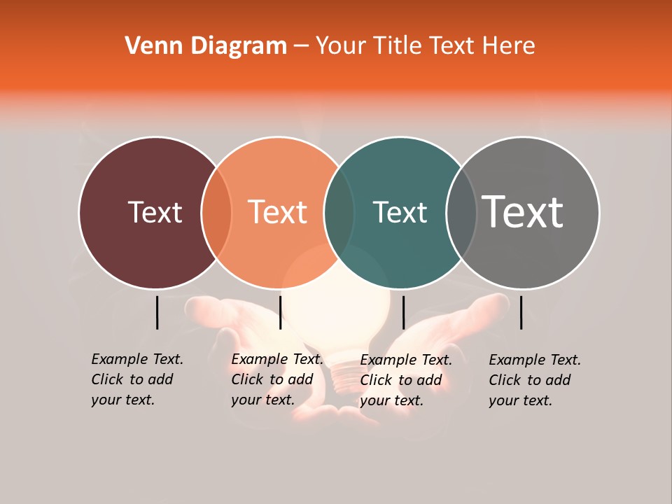 A Man Pointing To The Illuminated Bulb PowerPoint Template