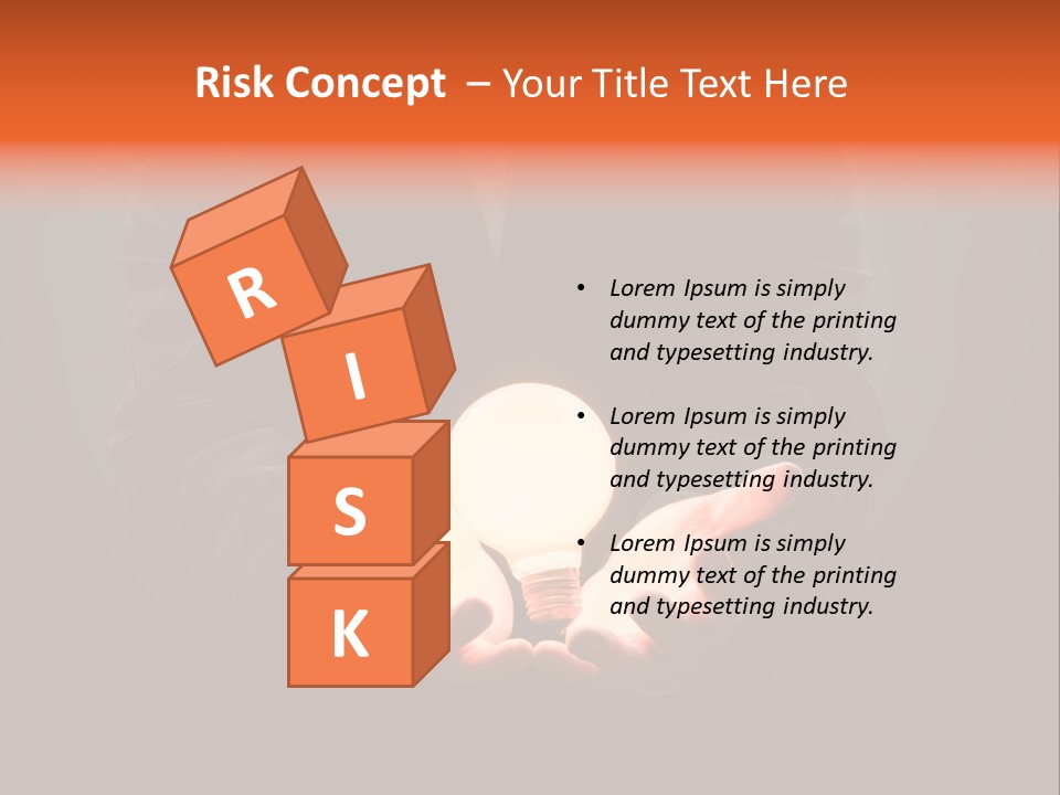 A Man Pointing To The Illuminated Bulb PowerPoint Template