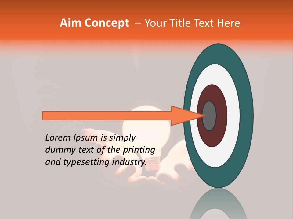 A Man Pointing To The Illuminated Bulb PowerPoint Template