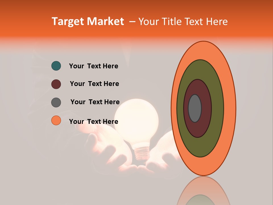 A Man Pointing To The Illuminated Bulb PowerPoint Template