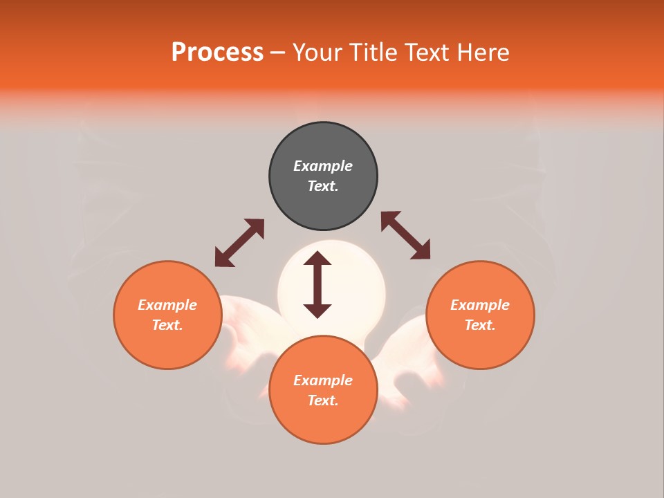 A Man Pointing To The Illuminated Bulb PowerPoint Template