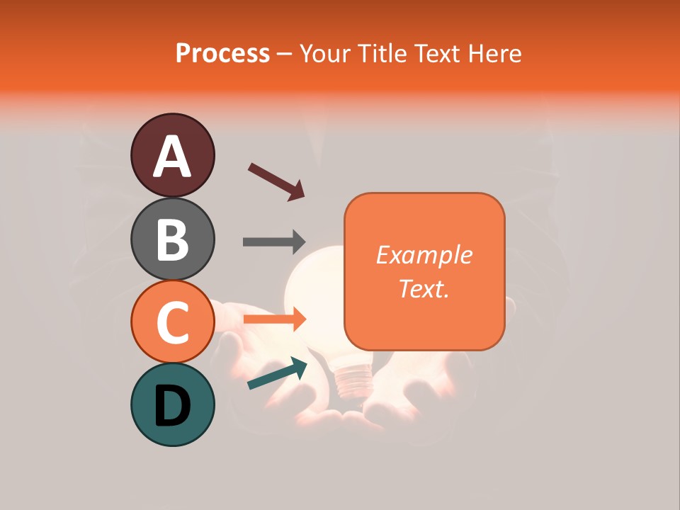 A Man Pointing To The Illuminated Bulb PowerPoint Template