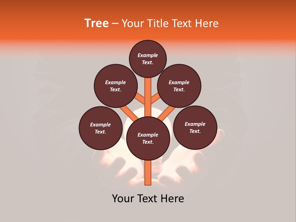 A Man Pointing To The Illuminated Bulb PowerPoint Template