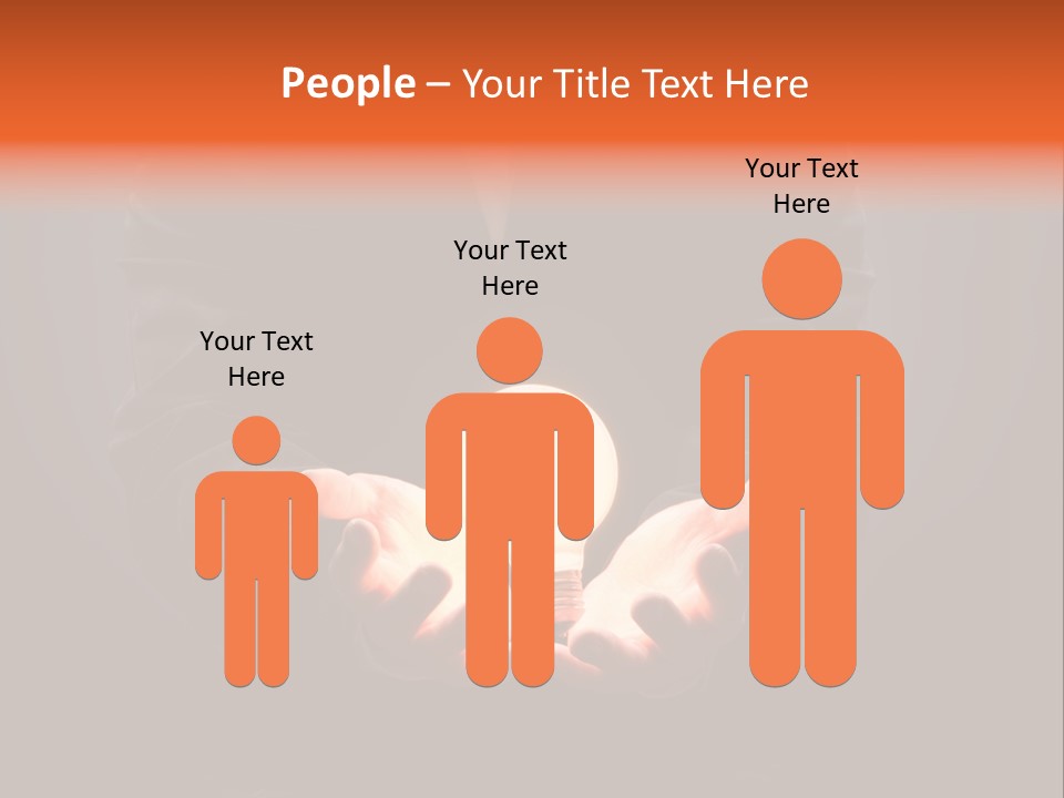 A Man Pointing To The Illuminated Bulb PowerPoint Template