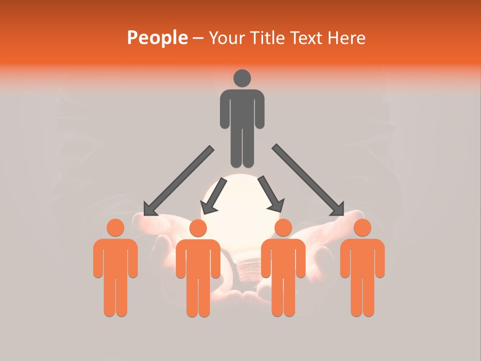 A Man Pointing To The Illuminated Bulb PowerPoint Template