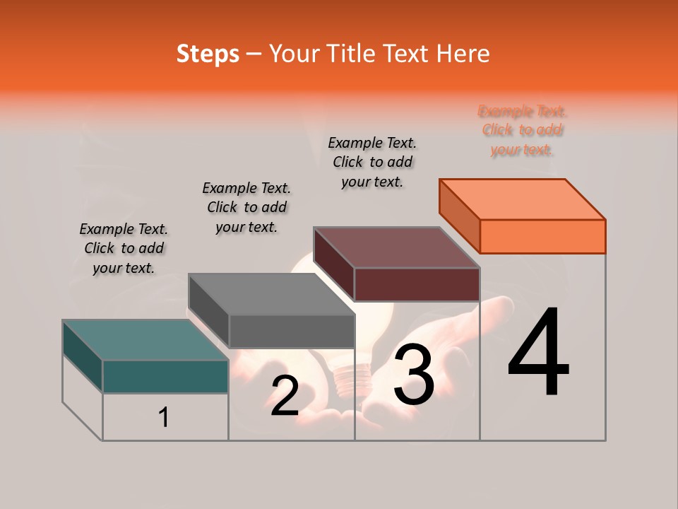 A Man Pointing To The Illuminated Bulb PowerPoint Template