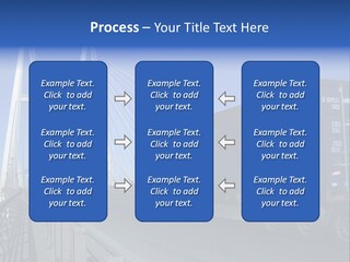 Blue-Red Truck Driving On Cable-Braced Bridge PowerPoint Template