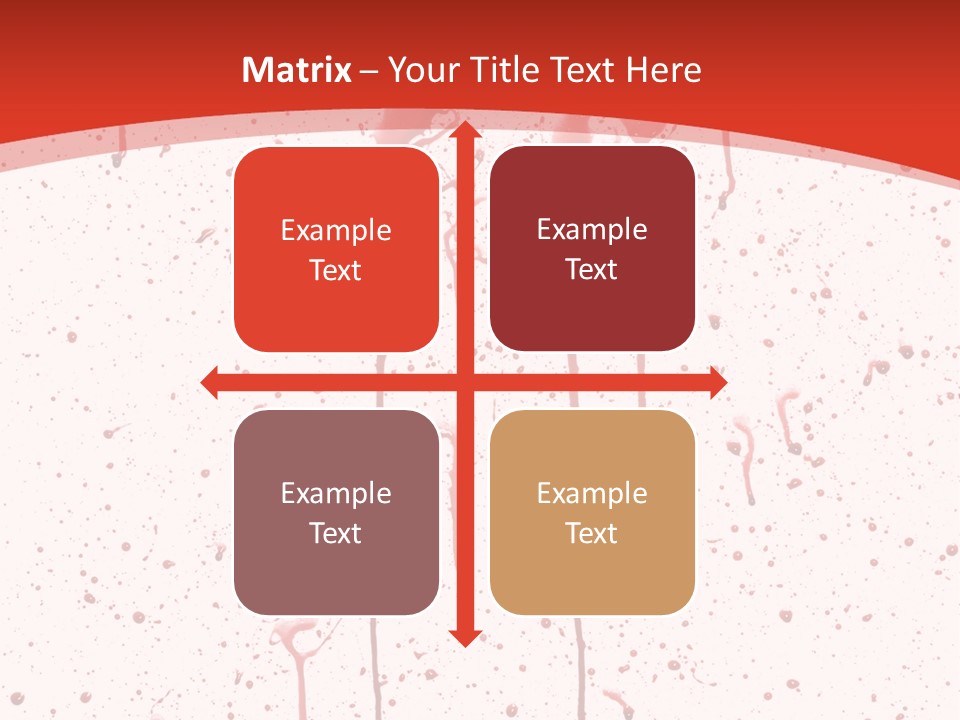 Splattered Blood Pattern With Drips Isolated On A White Background PowerPoint Template