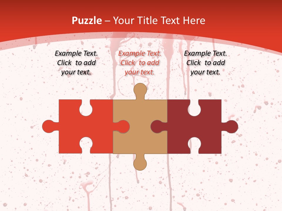 Splattered Blood Pattern With Drips Isolated On A White Background PowerPoint Template