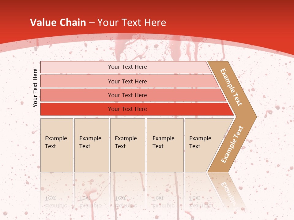 Splattered Blood Pattern With Drips Isolated On A White Background PowerPoint Template