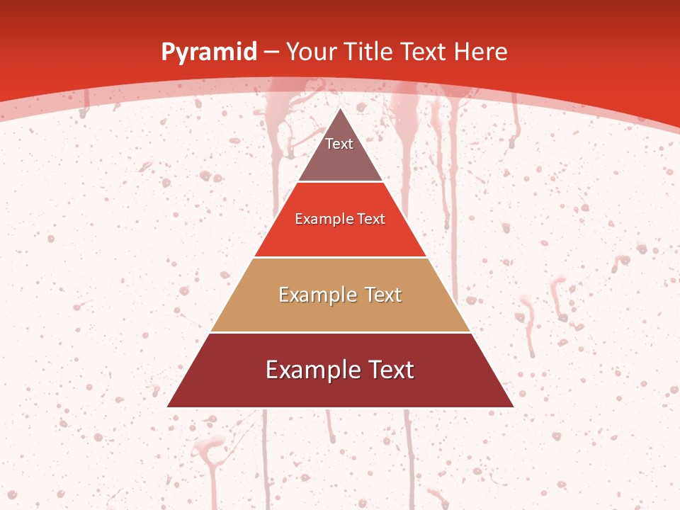 Splattered Blood Pattern With Drips Isolated On A White Background PowerPoint Template