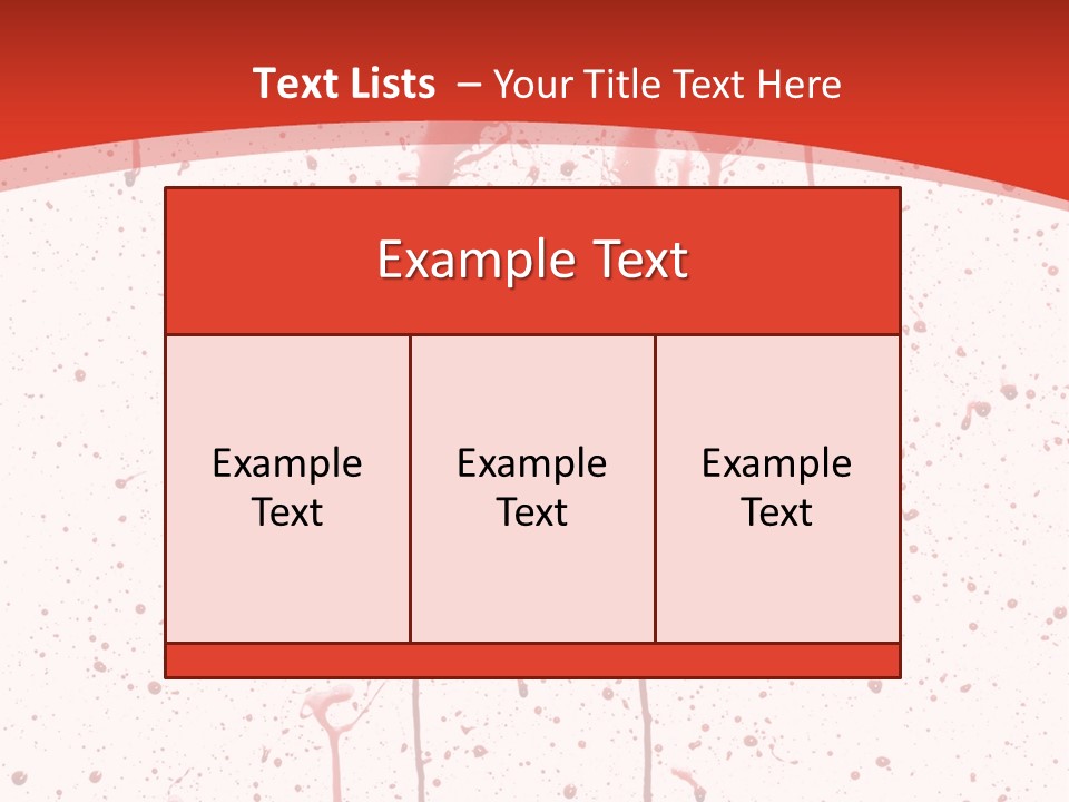 Splattered Blood Pattern With Drips Isolated On A White Background PowerPoint Template