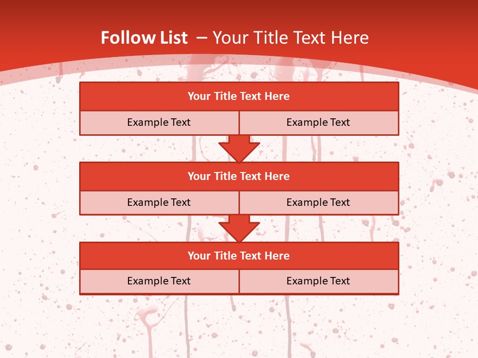 Splattered Blood Pattern With Drips Isolated On A White Background PowerPoint Template