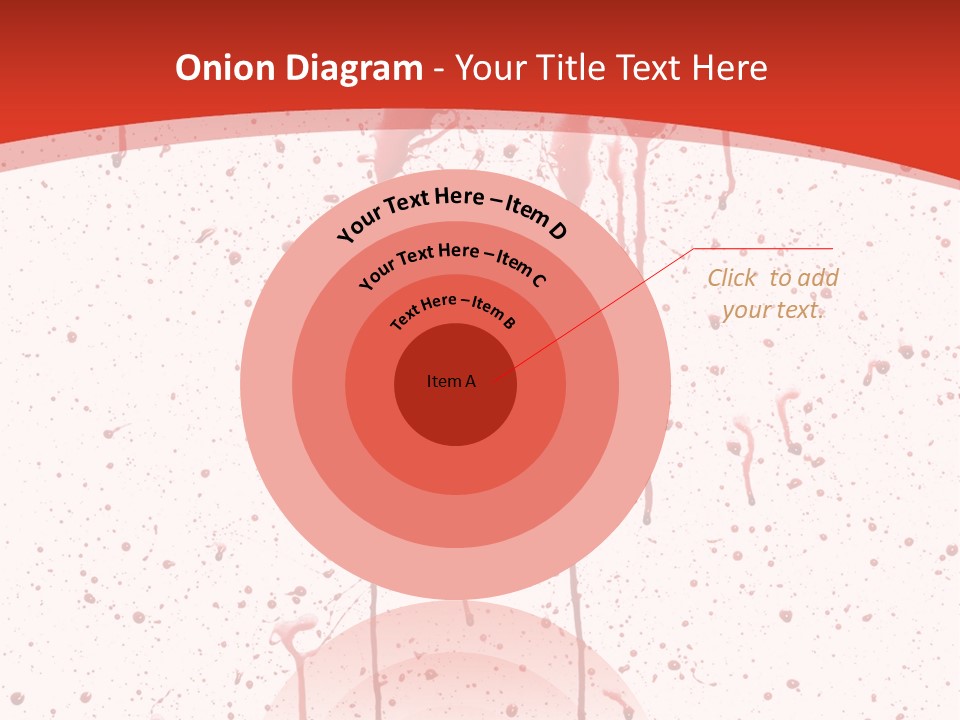 Splattered Blood Pattern With Drips Isolated On A White Background PowerPoint Template