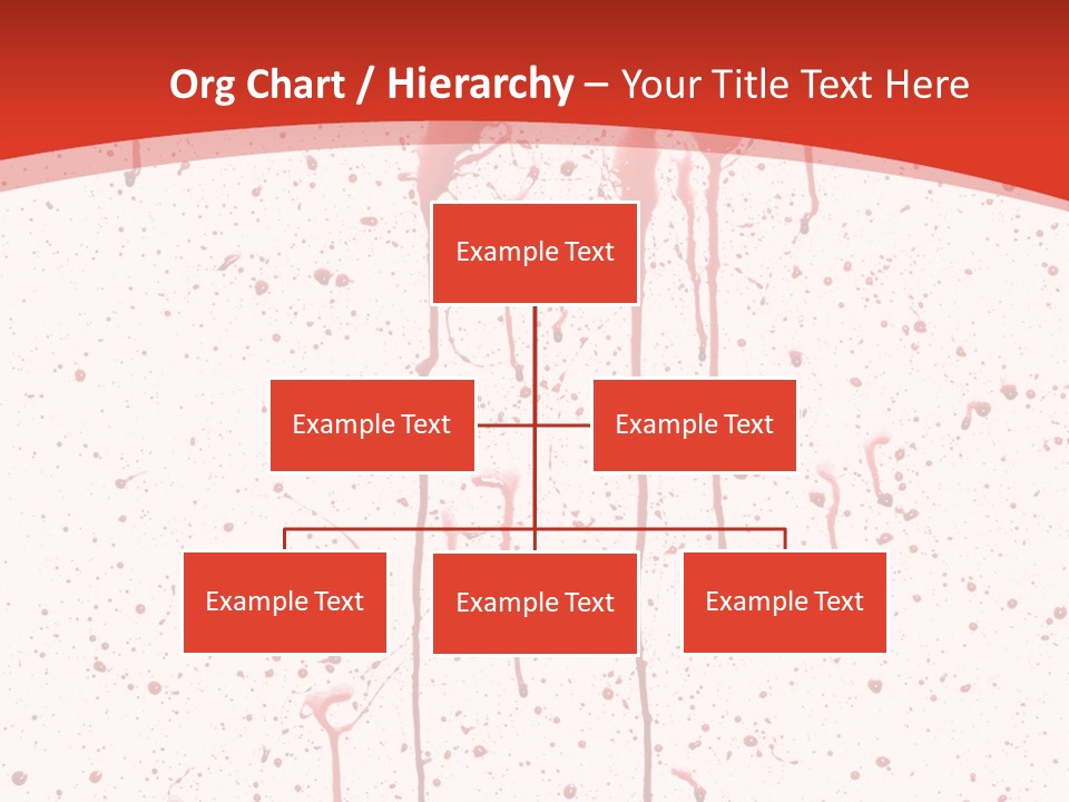 Splattered Blood Pattern With Drips Isolated On A White Background PowerPoint Template