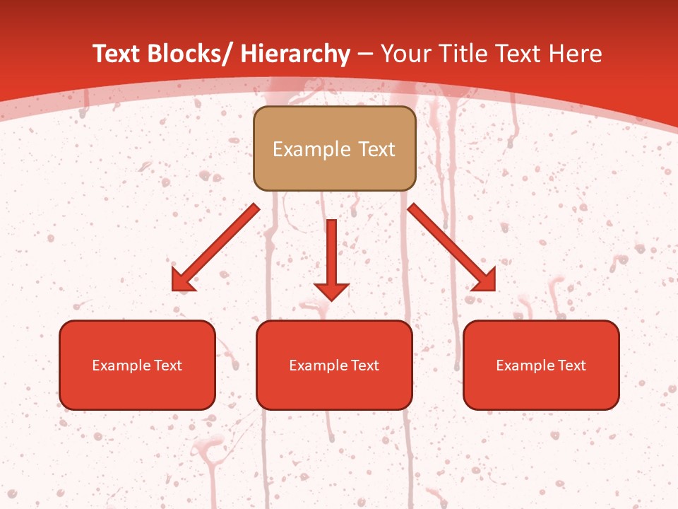 Splattered Blood Pattern With Drips Isolated On A White Background PowerPoint Template