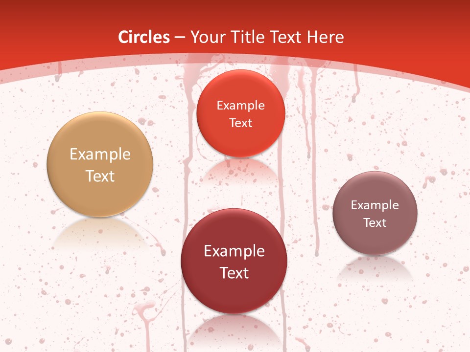 Splattered Blood Pattern With Drips Isolated On A White Background PowerPoint Template