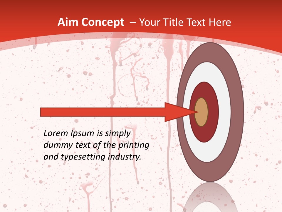 Splattered Blood Pattern With Drips Isolated On A White Background PowerPoint Template