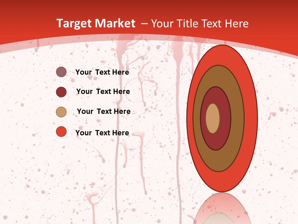 Splattered Blood Pattern With Drips Isolated On A White Background PowerPoint Template