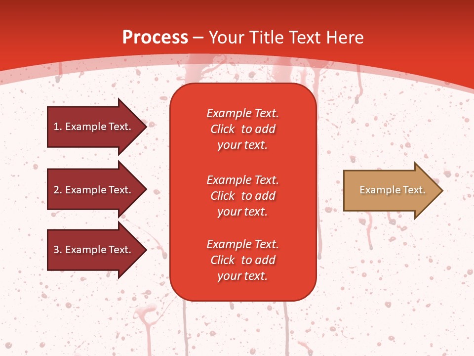Splattered Blood Pattern With Drips Isolated On A White Background PowerPoint Template