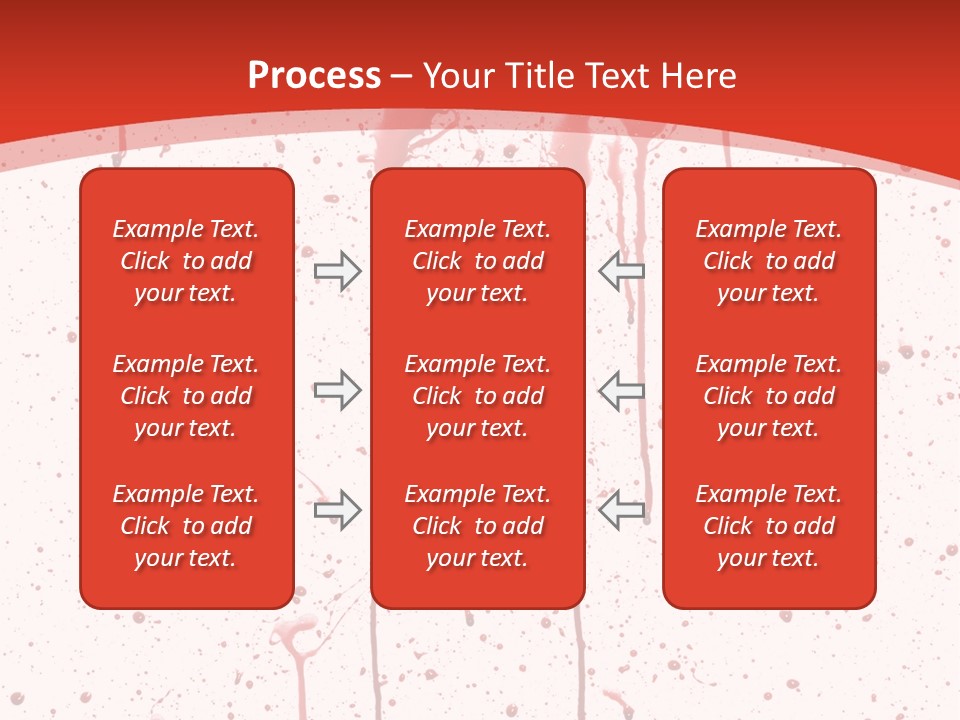 Splattered Blood Pattern With Drips Isolated On A White Background PowerPoint Template